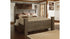Juararo California King Poster Bed with Mirrored Dresser and Chest