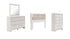 Altyra Queen Bookcase Headboard Bed with Mirrored Dresser and Chest