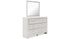Altyra Queen Bookcase Headboard Bed with Mirrored Dresser and Chest