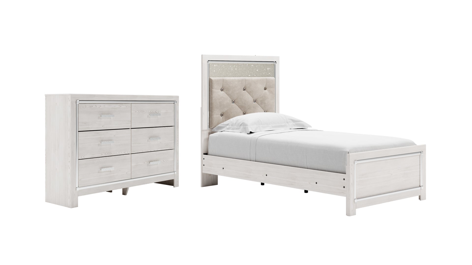 Altyra Twin Panel Bed with Dresser