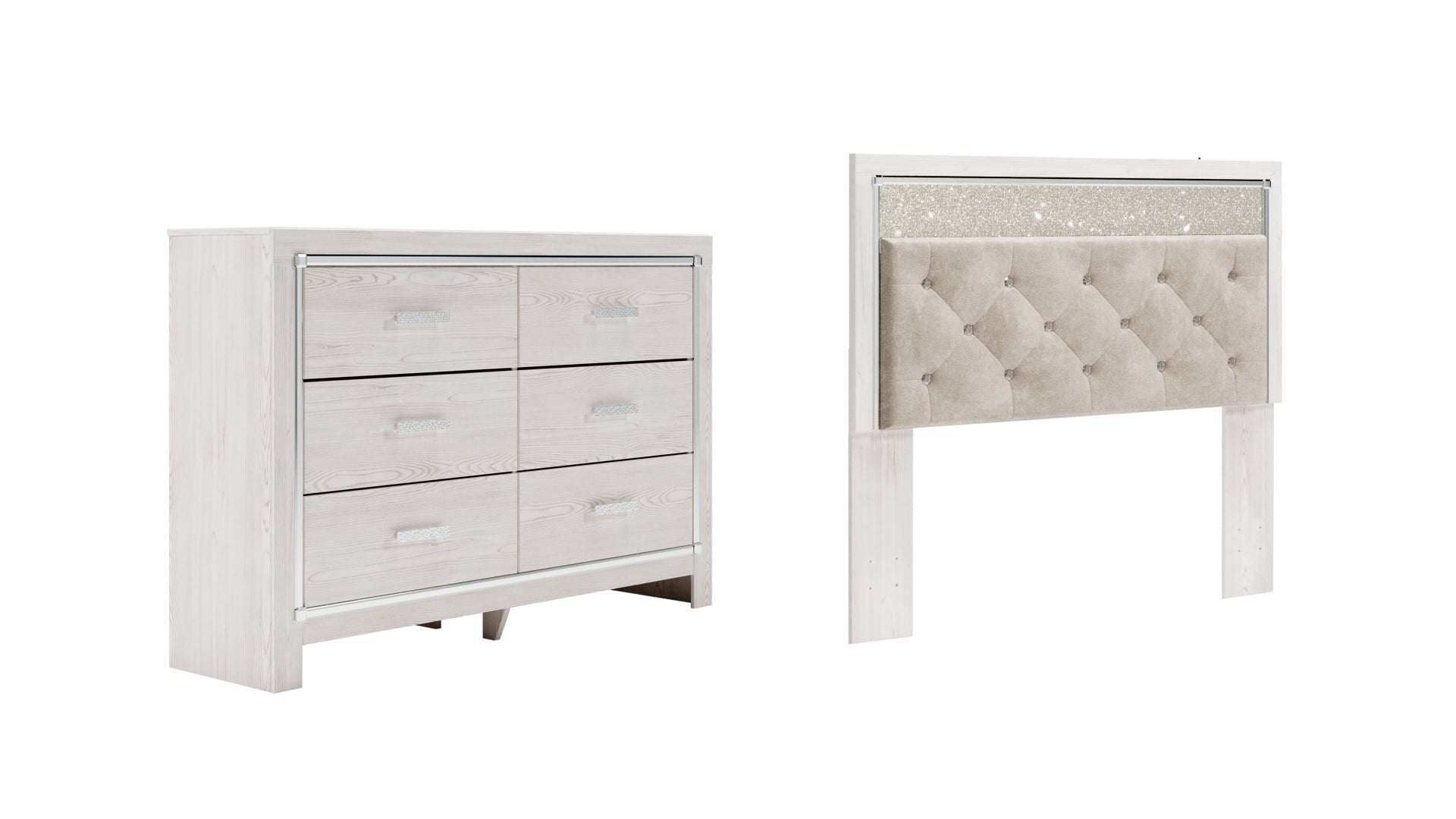 Altyra Queen Panel Headboard Bed with Dresser