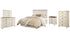 Willowton Queen/Full Panel Headboard Bed with Mirrored Dresser, Chest and Nightstand