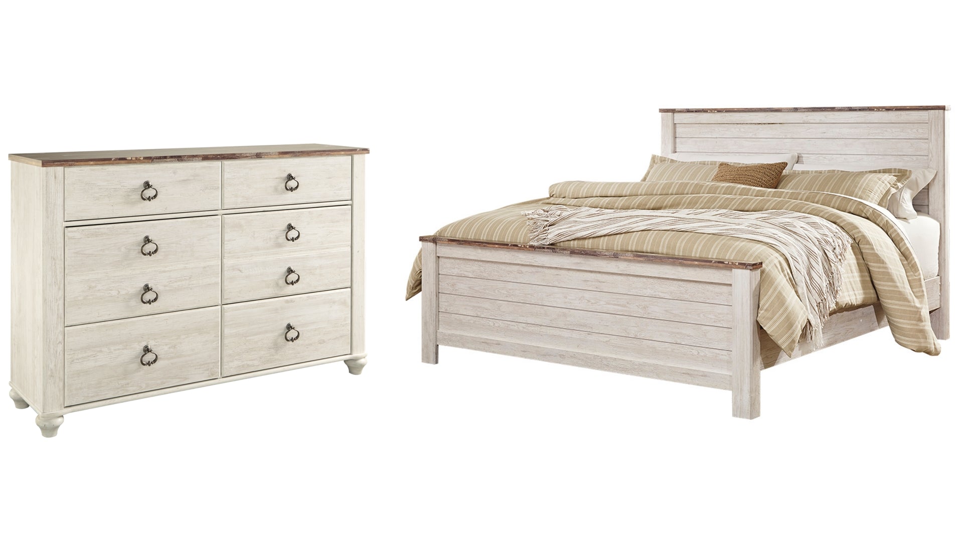 Willowton King Panel Bed with Dresser