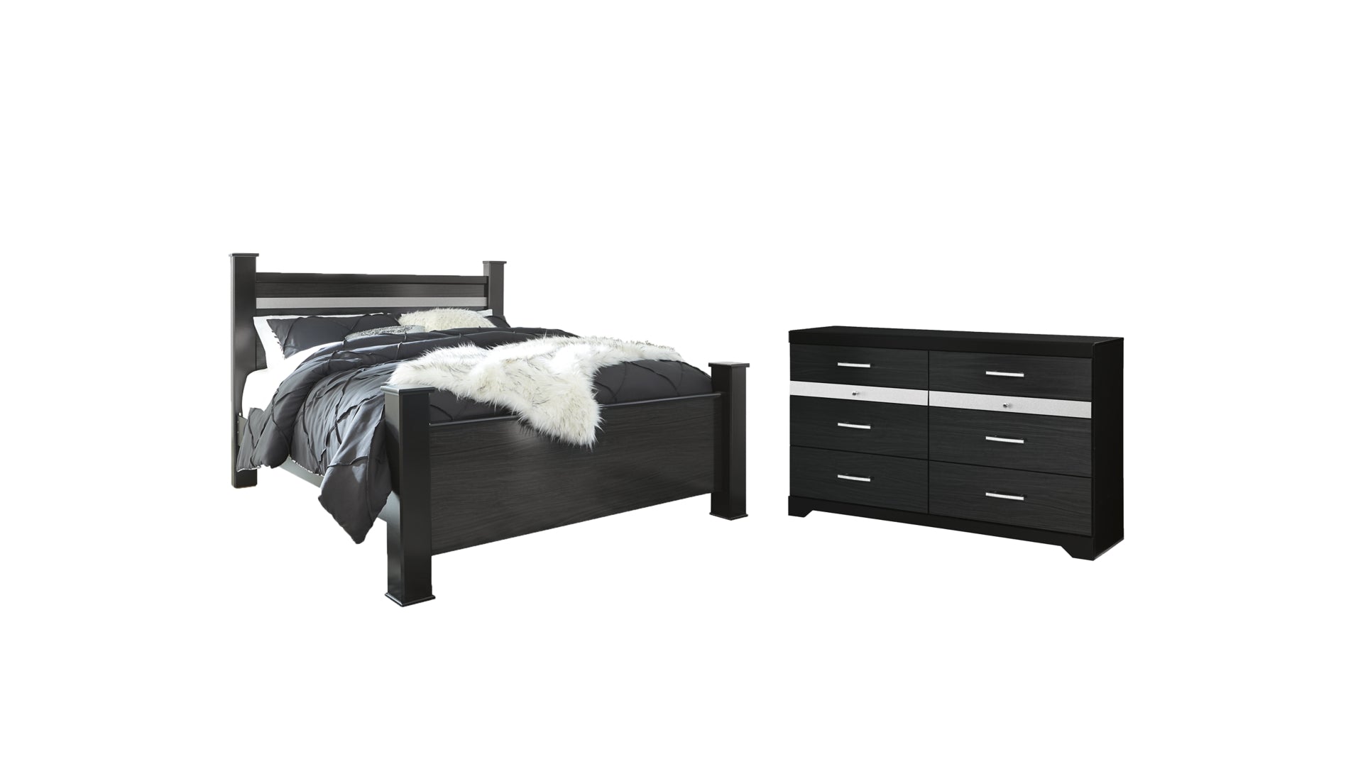 Starberry King Poster Bed with Dresser