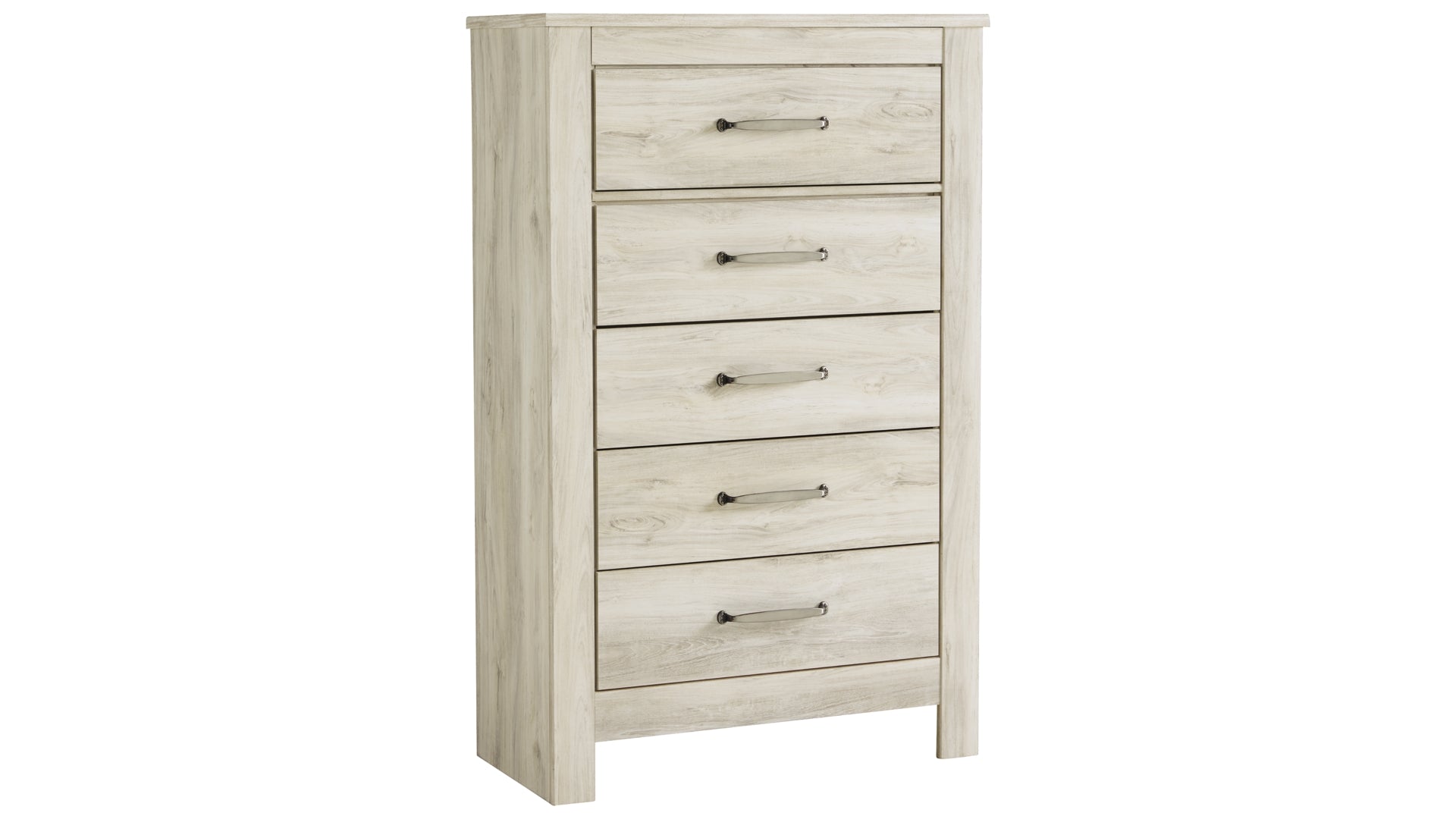 Bellaby King Panel Headboard Bed with Mirrored Dresser and Chest