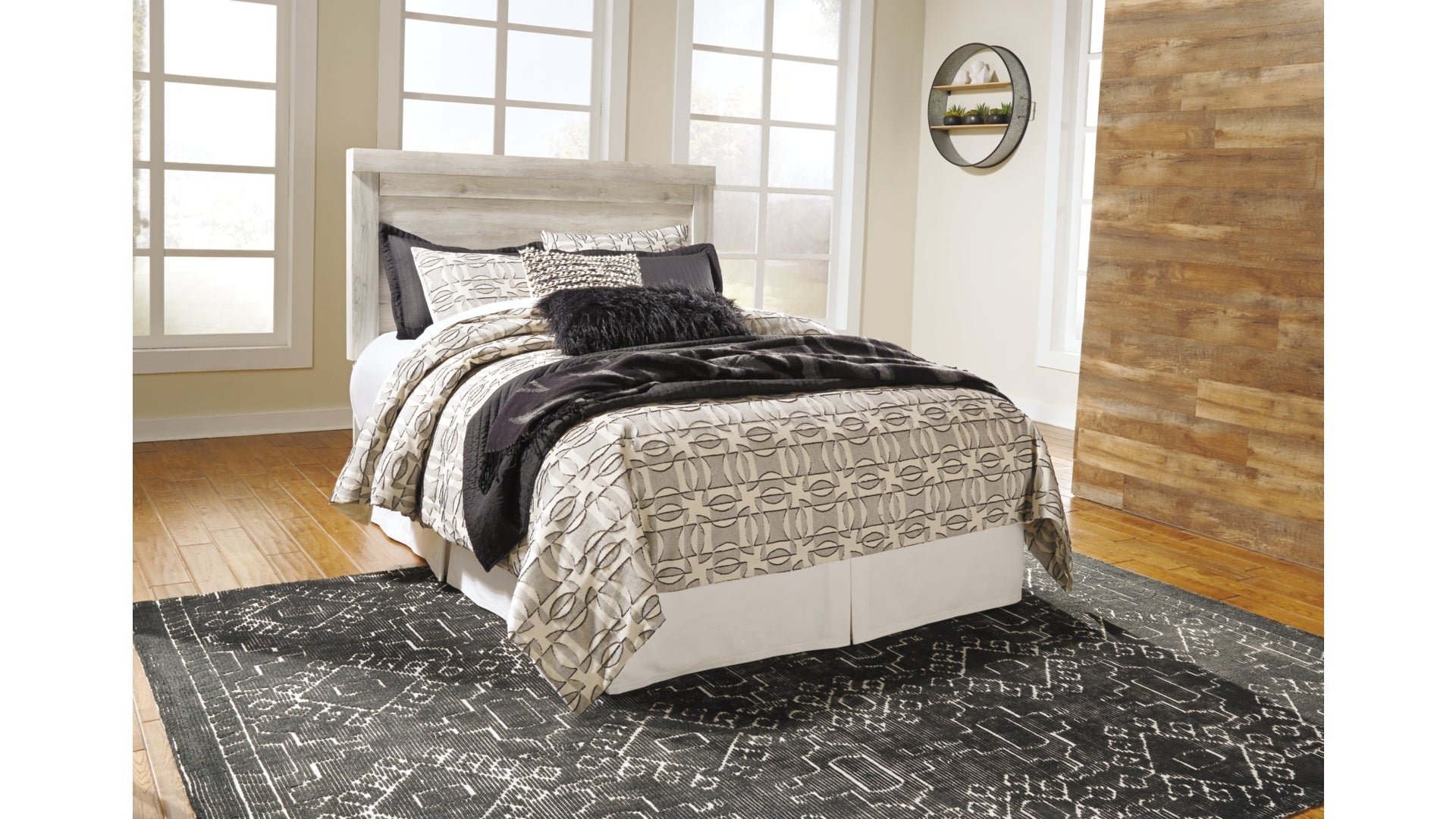 Bellaby Queen Panel Headboard Bed with Dresser