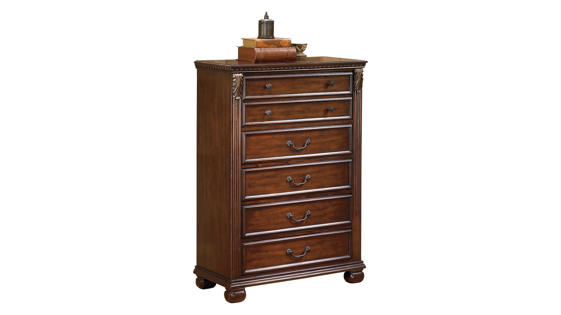 Leahlyn King Panel Bed with Mirrored Dresser and Chest