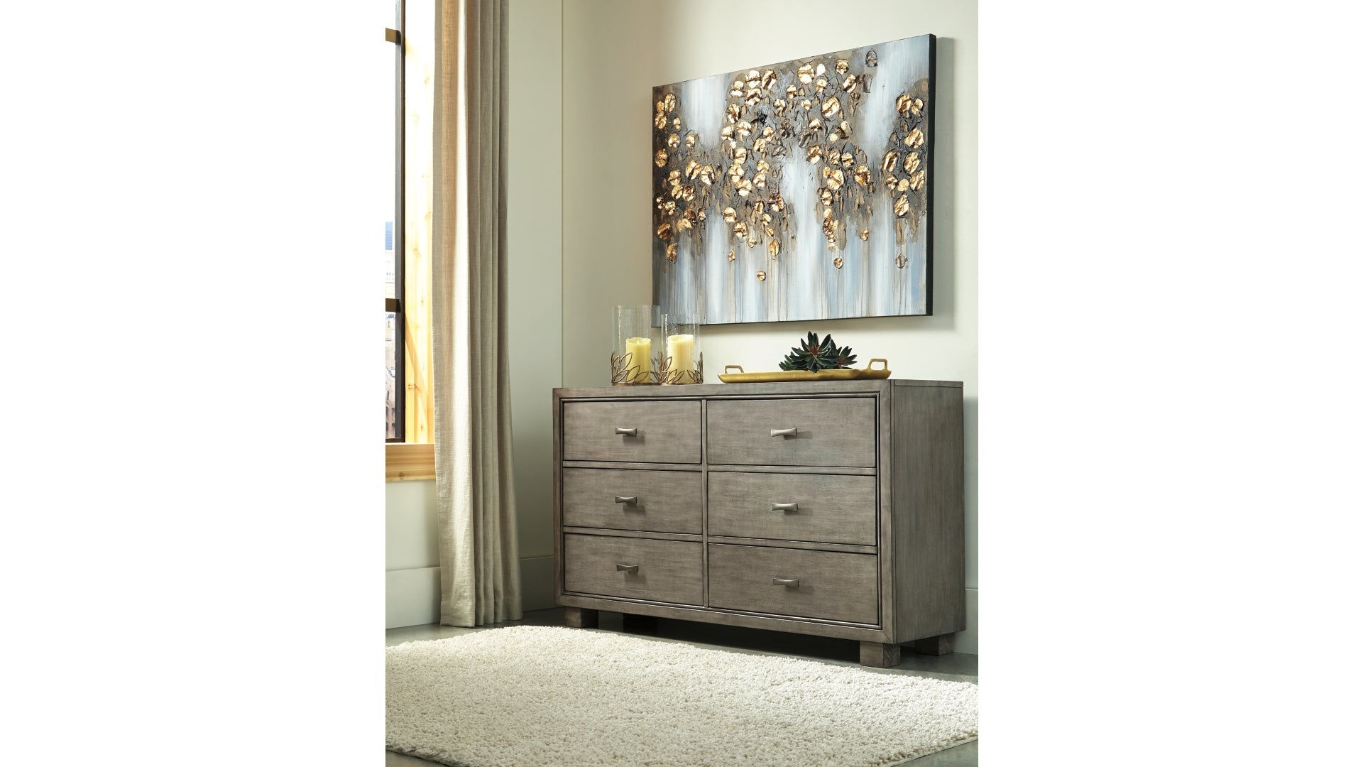 Arnett Queen Bookcase Bed with Dresser