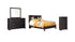 Reylow Queen Bookcase Bed with Mirrored Dresser and Chest