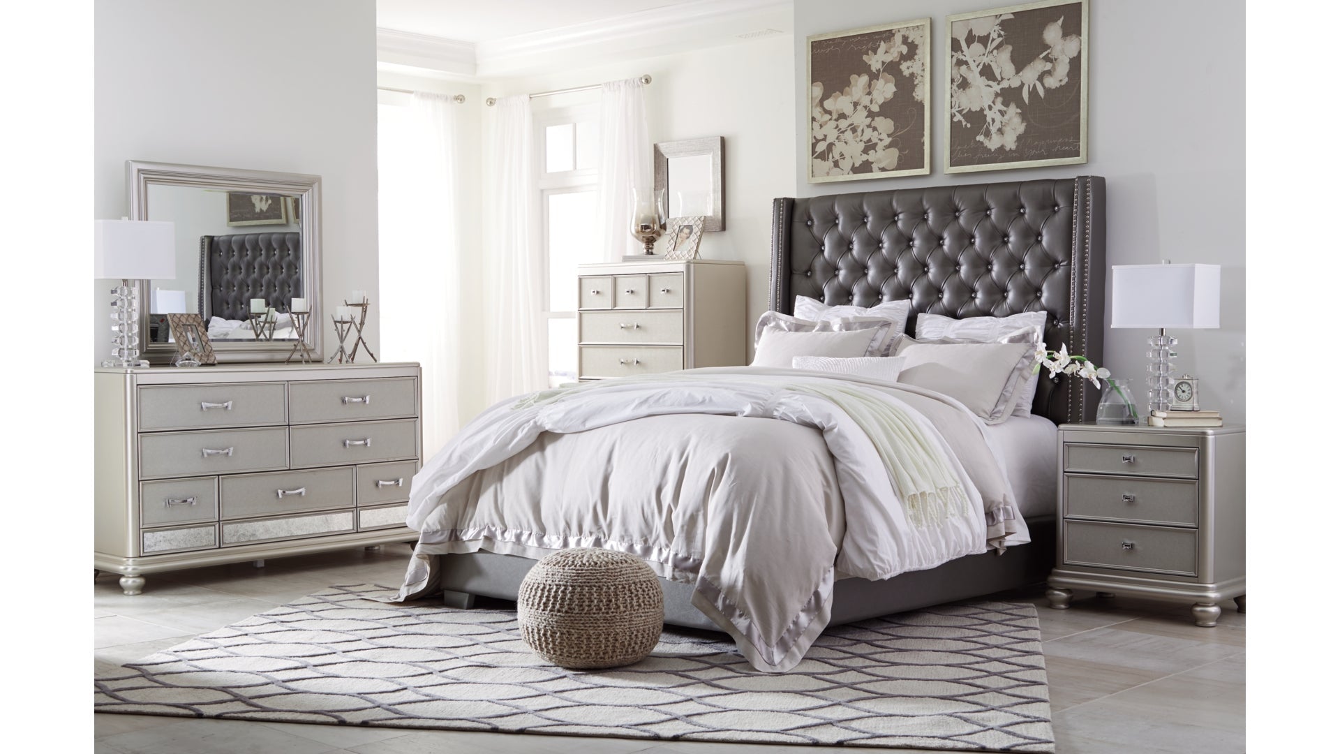 Coralayne California King Upholstered Bed with Dresser