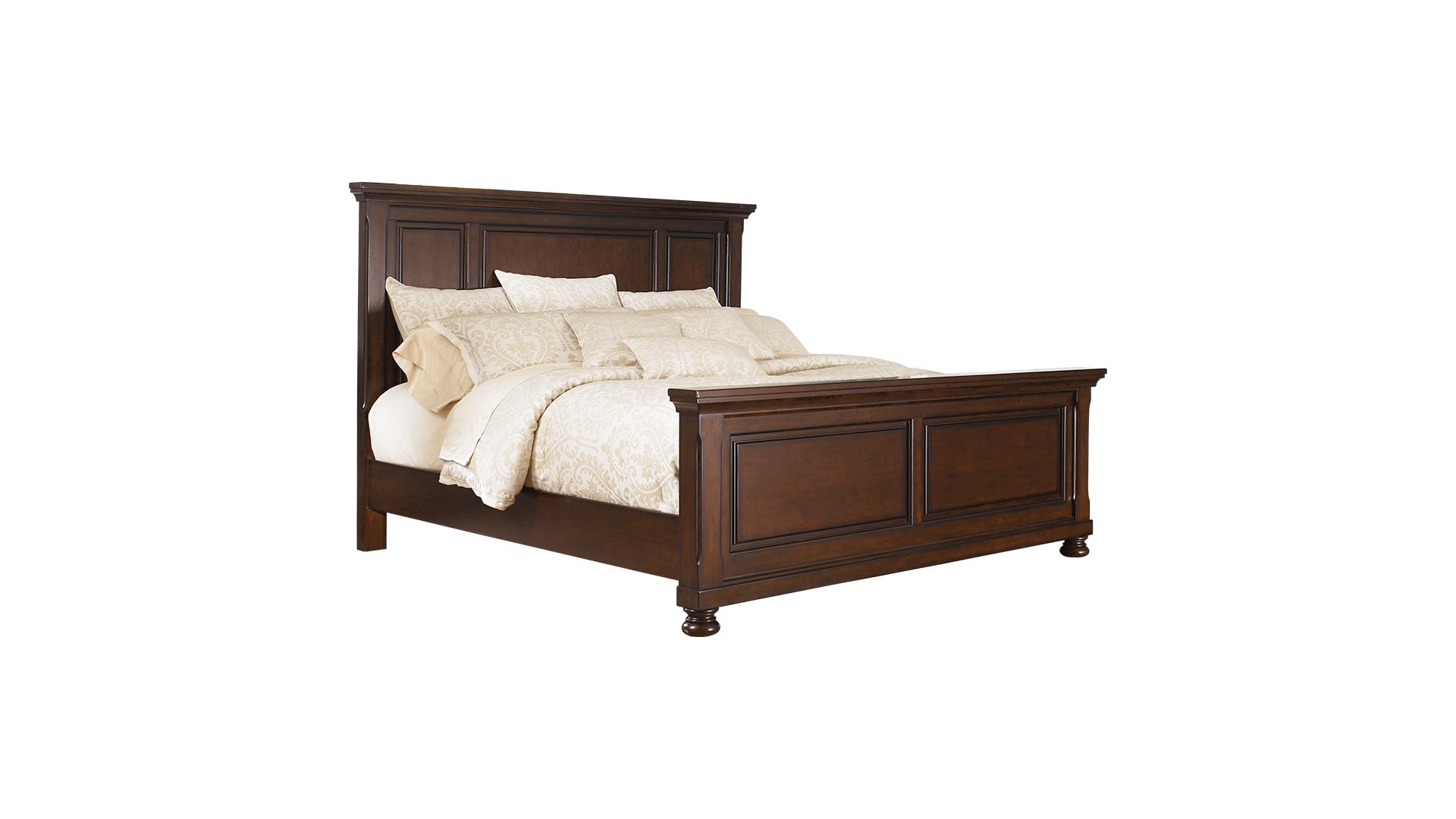 Porter California King Panel Bed with Mirrored Dresser and Chest