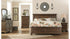 Flynnter California King Panel Bed with 2 Storage Drawers with Mirrored Dresser, Chest and Nightstand