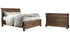 Flynnter California King Sleigh Bed with 2 Storage Drawers with Dresser
