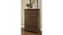 Flynnter Queen Panel Bed with 2 Storage Drawers with Mirrored Dresser and Chest