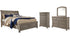 Lettner California King Sleigh Bed with Mirrored Dresser and Chest