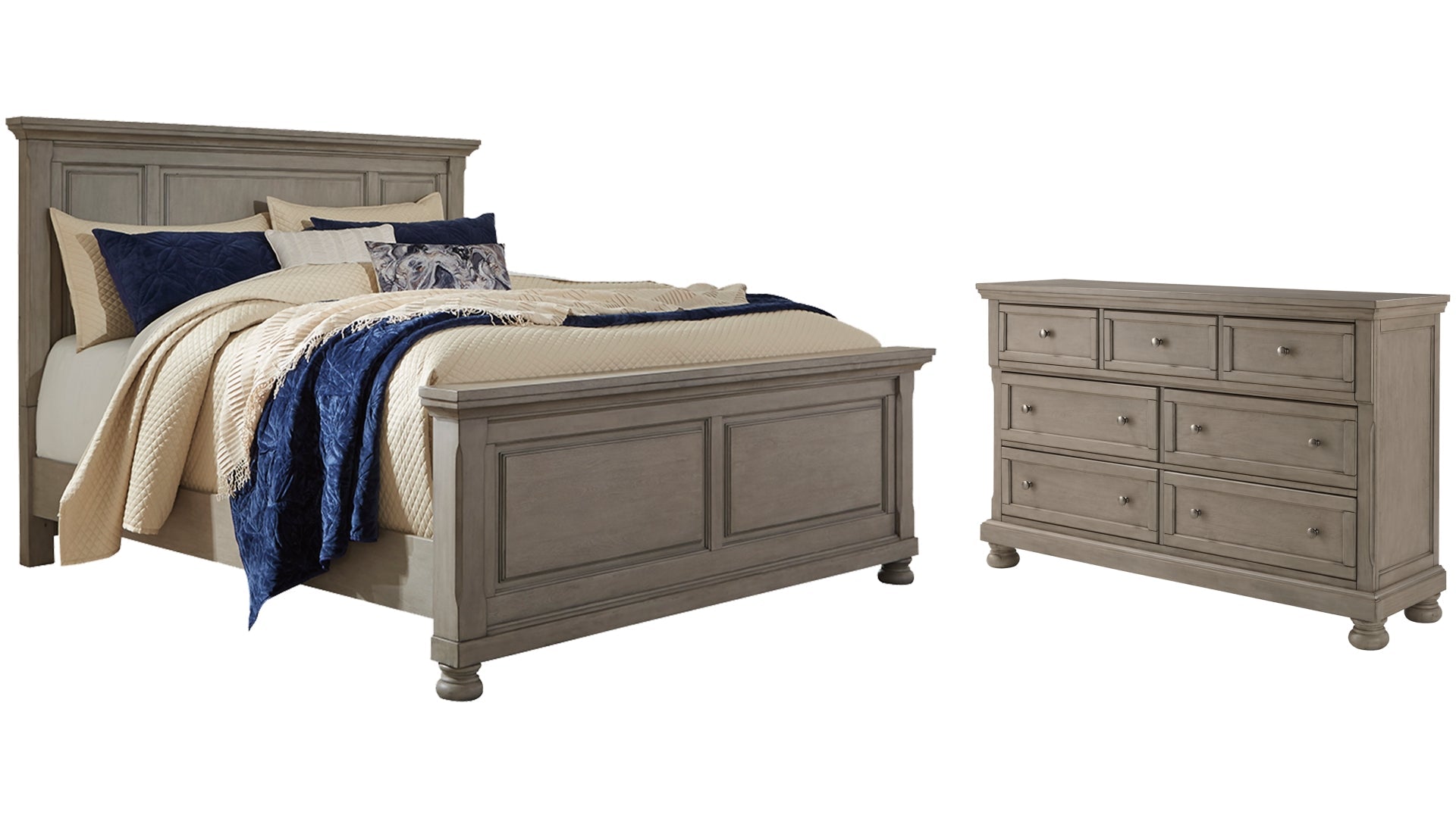 Lettner King Panel Bed with Dresser