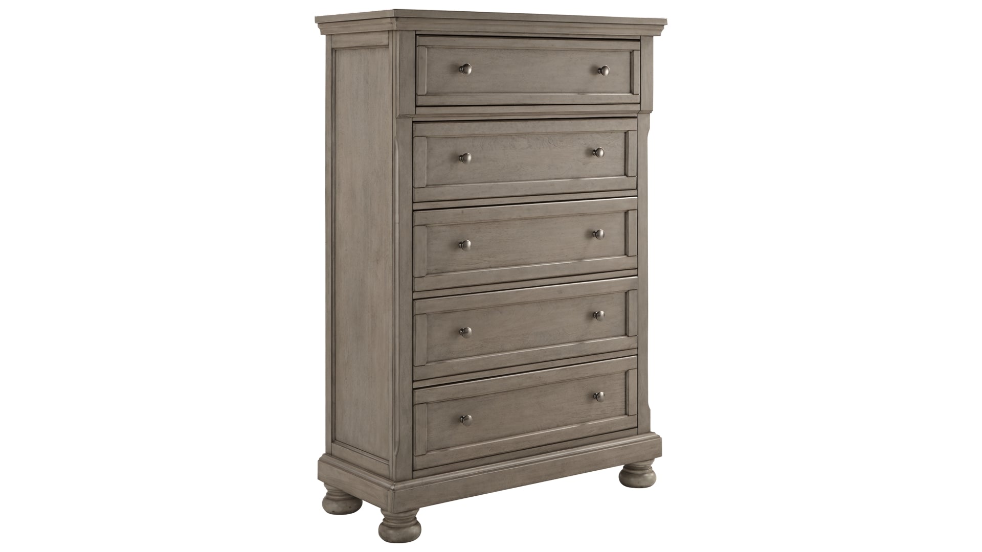 Lettner Queen Sleigh Bed with 2 Storage Drawers with Mirrored Dresser and Chest