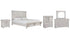 Brashland California King Panel Bed with Mirrored Dresser, Chest and Nightstand