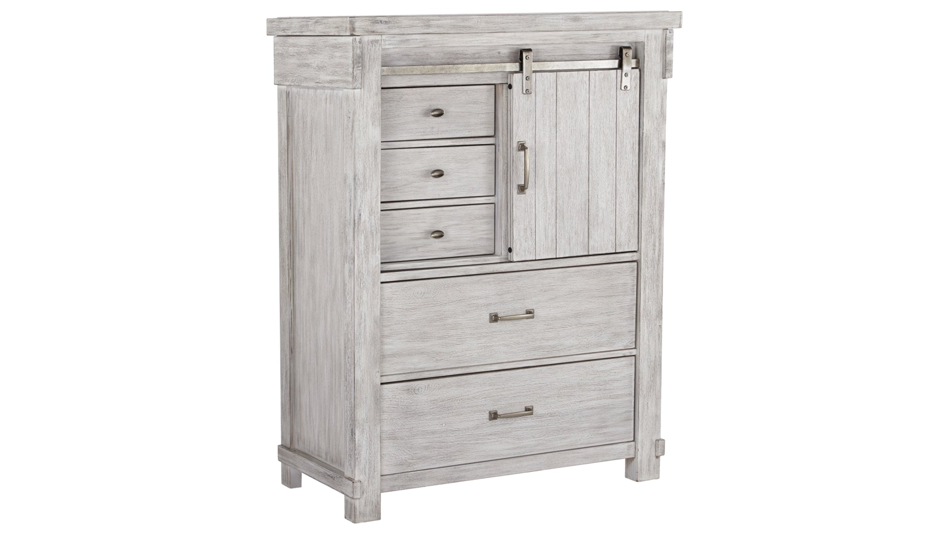Brashland King Panel Bed with Mirrored Dresser and Chest