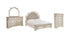 Realyn Queen Upholstered Bed with Mirrored Dresser and Chest