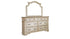 Realyn Queen Upholstered Bed with Mirrored Dresser and Chest