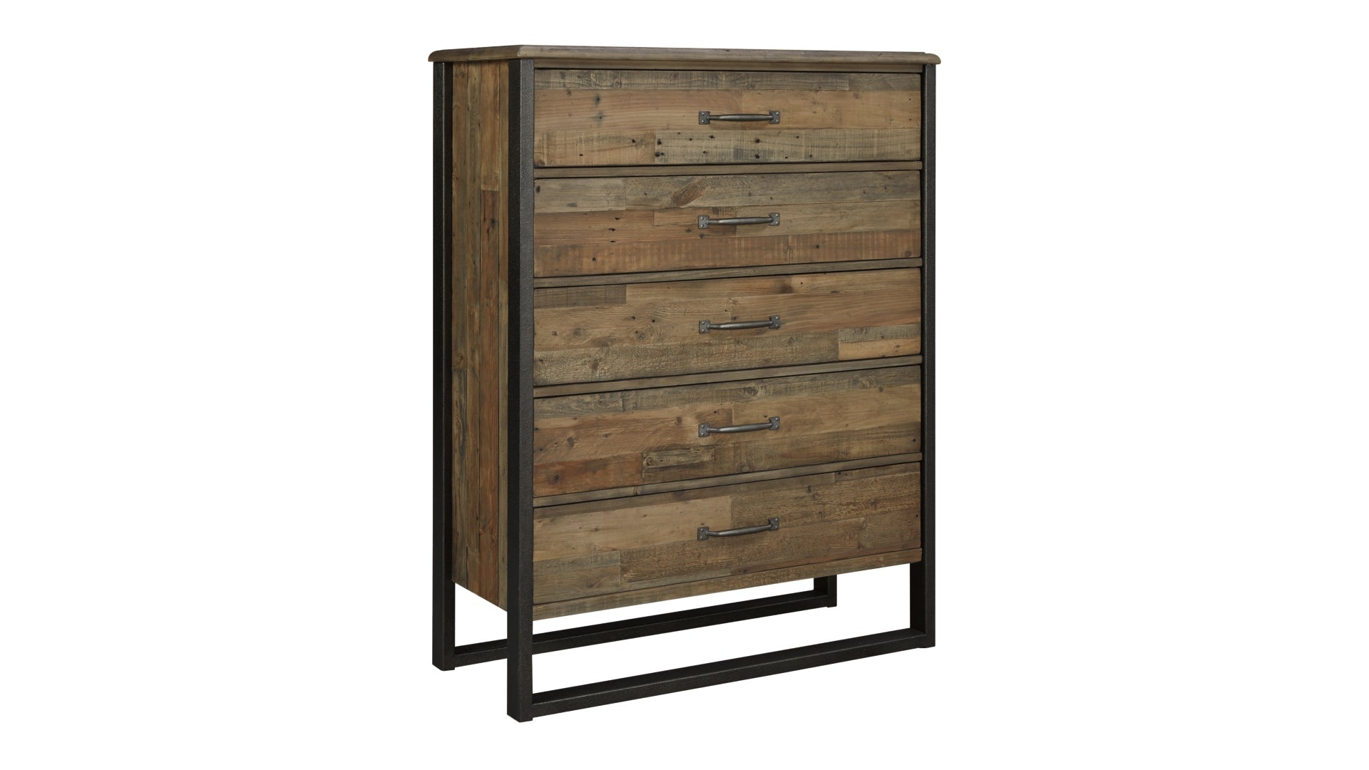 Sommerford Queen Panel Bed with Storage with Mirrored Dresser and Chest