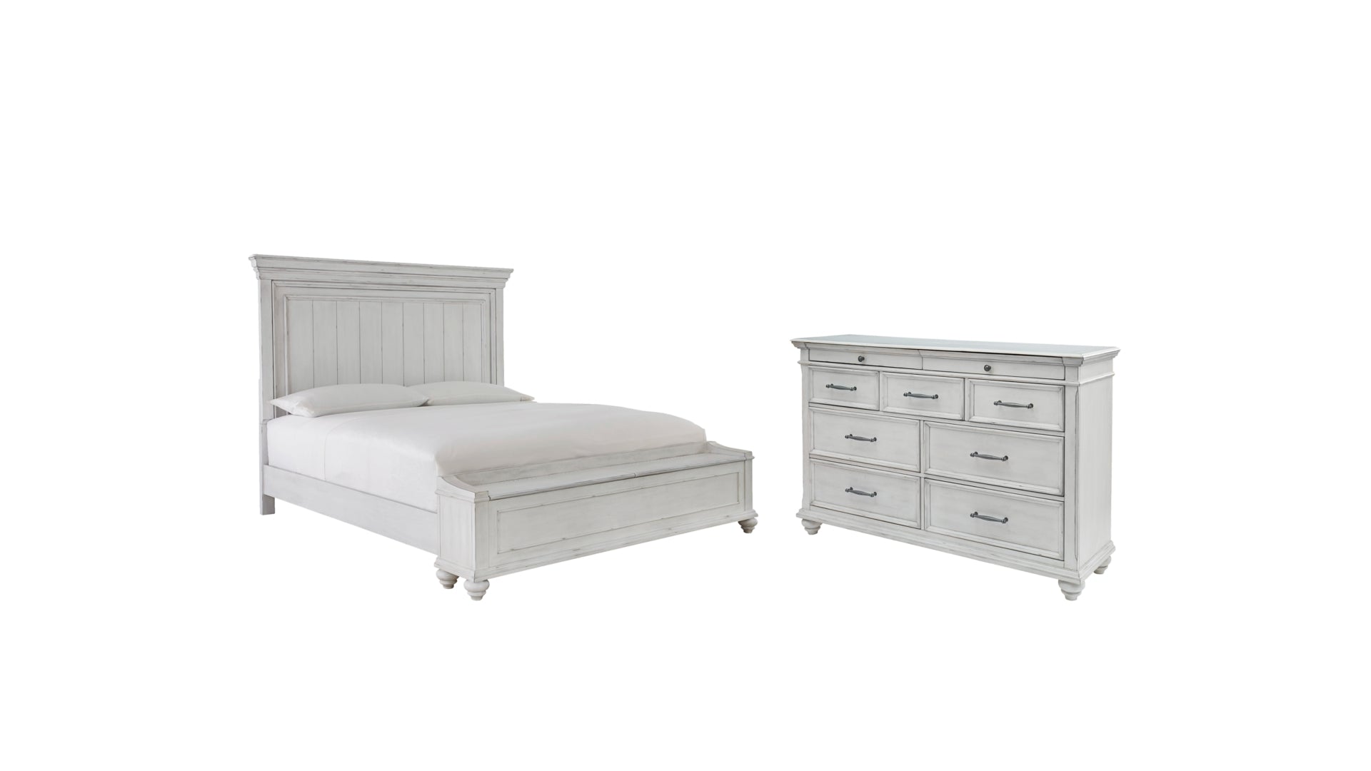 Kanwyn Queen Panel Bed with Storage with Dresser