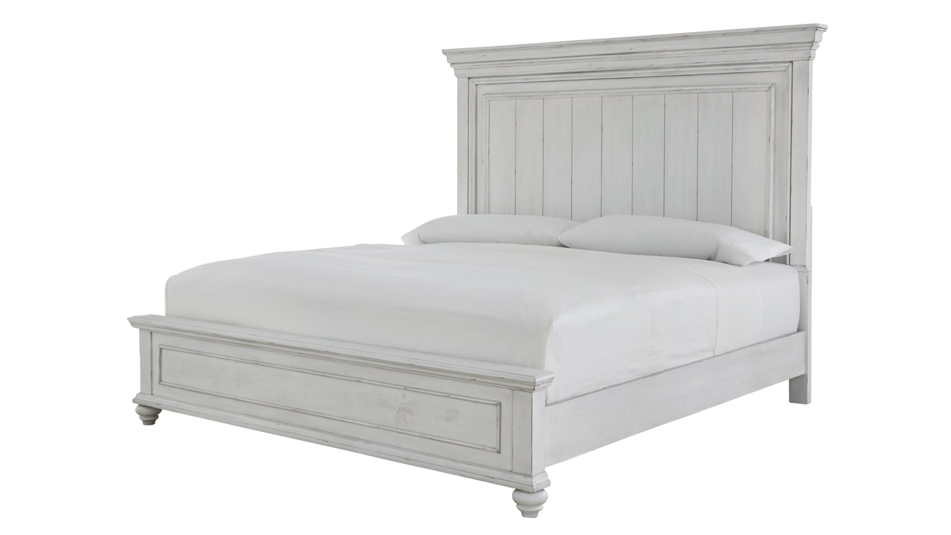 Kanwyn King Panel Bed with Mirrored Dresser and Chest
