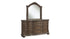Charmond California King Upholstered Sleigh Bed with Mirrored Dresser and Chest