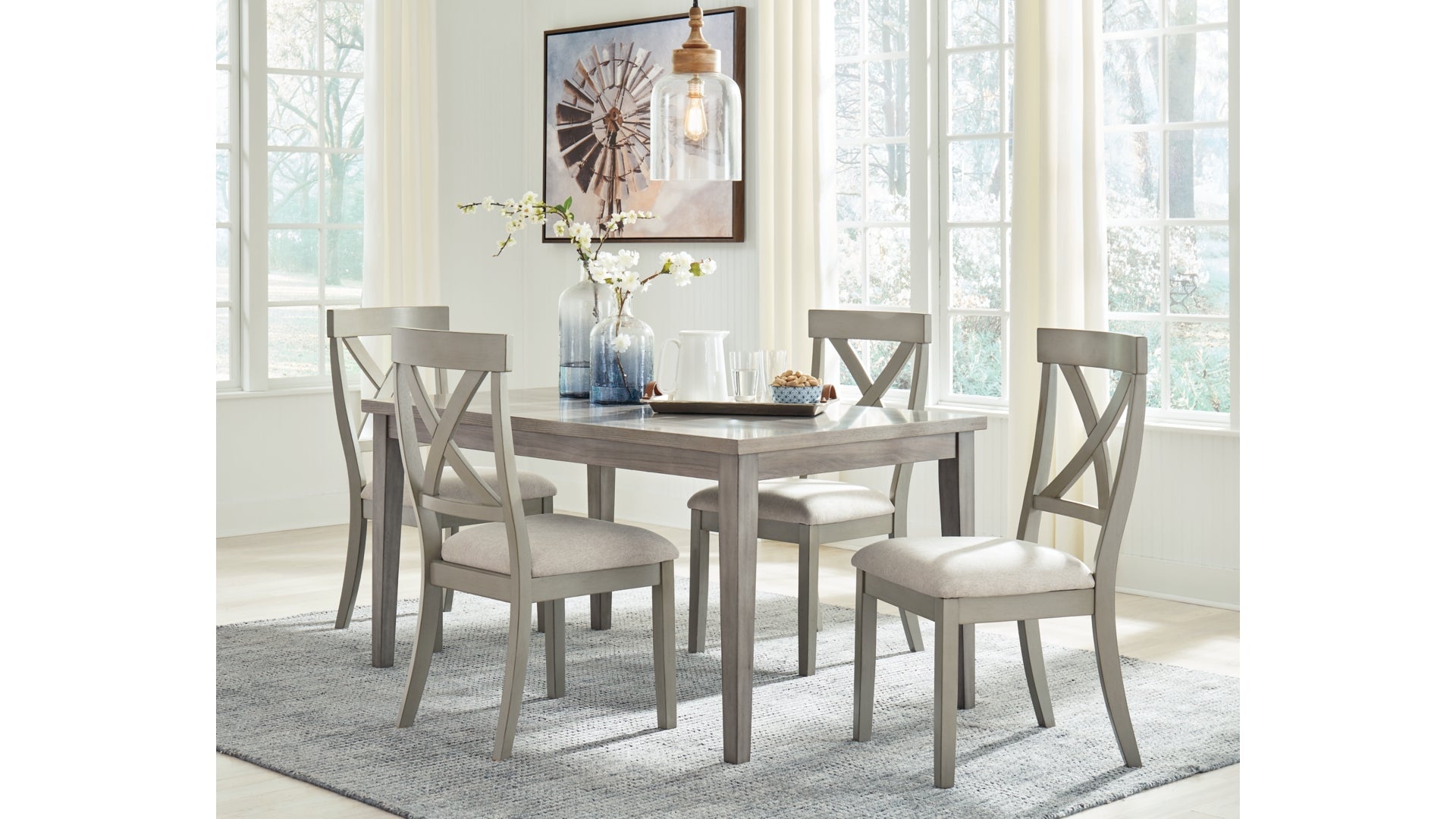 Parellen Dining Table and 4 Chairs
