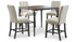 Kreabindale Counter Height Dining Table and 4 Barstools