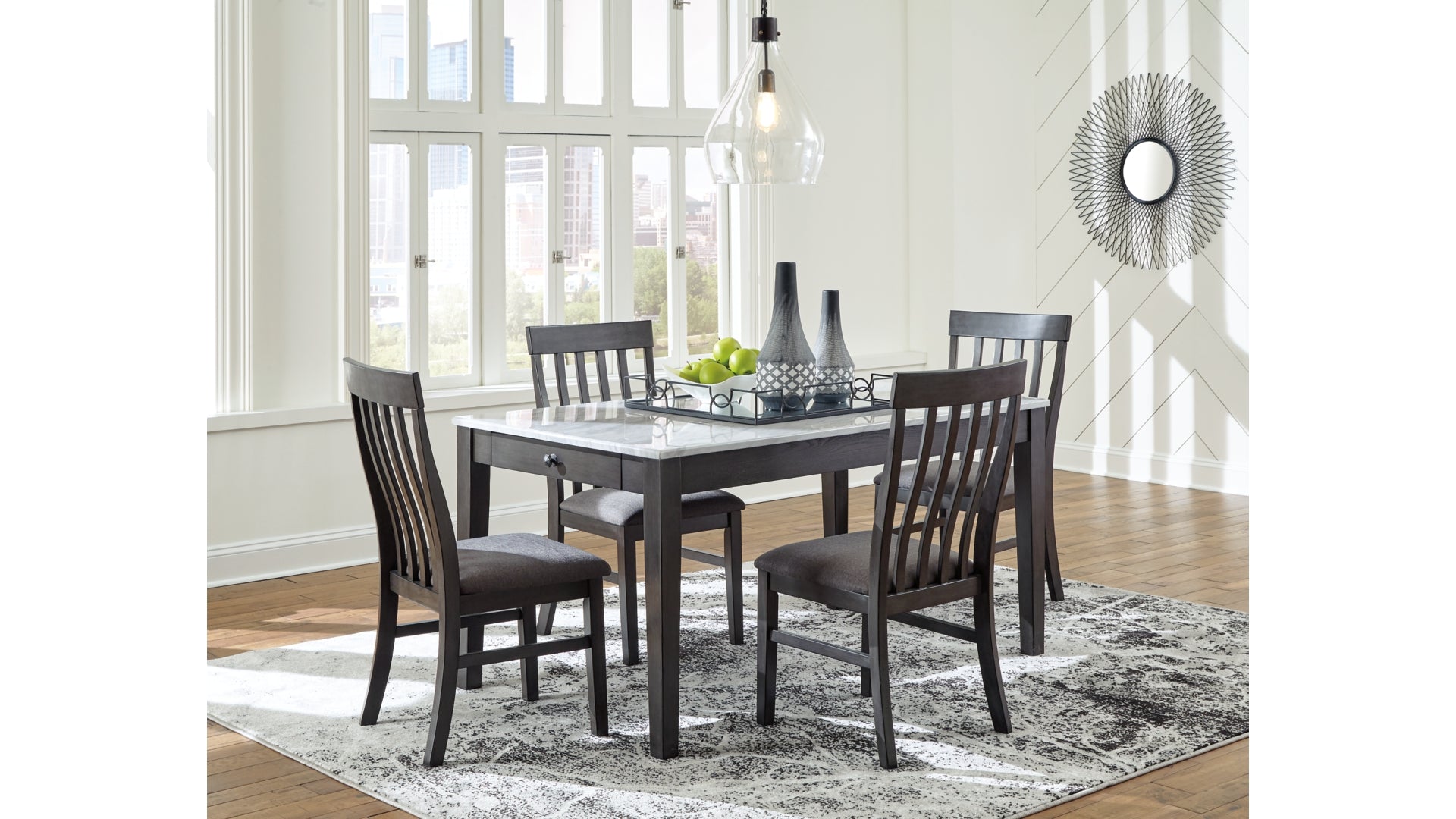 Luvoni Dining Table and 4 Chairs