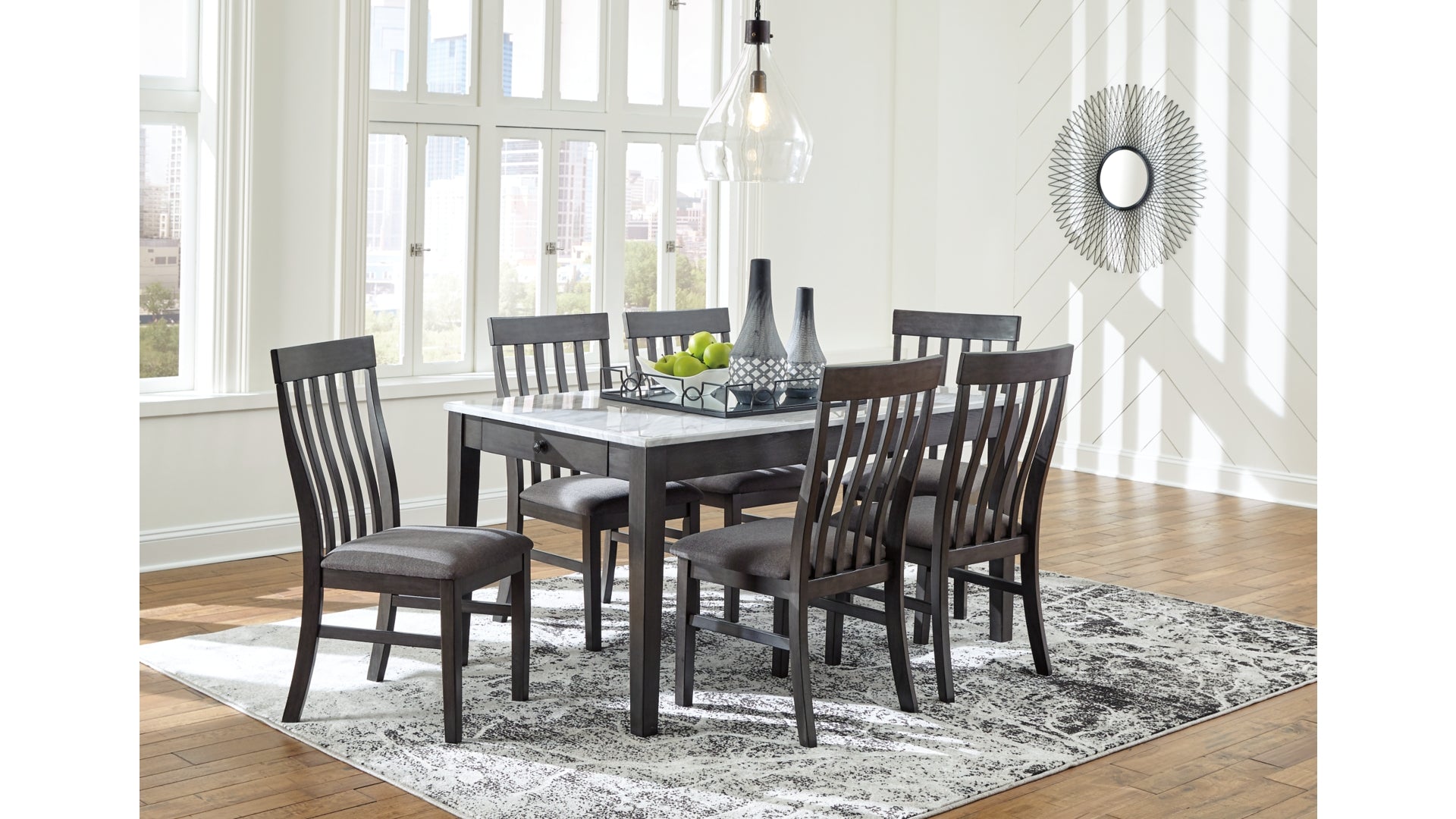Luvoni Dining Table and 6 Chairs