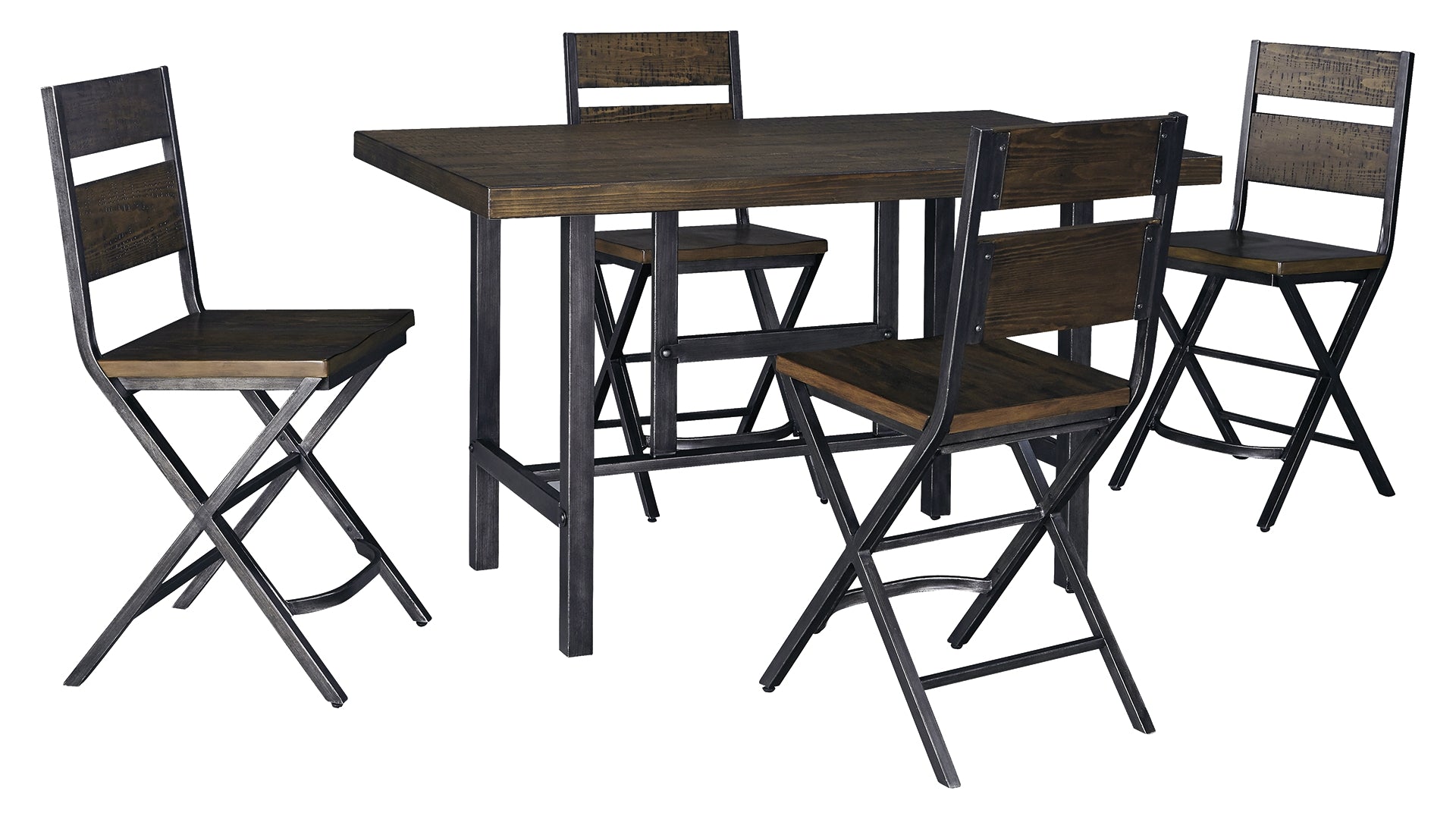 Kavara Counter Height Dining Table and 4 Barstools