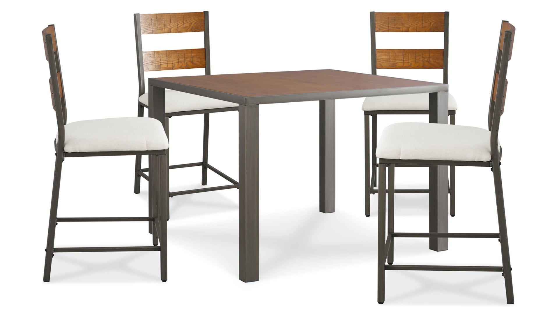 Stellany Counter Height Dining Table and 4 Barstools