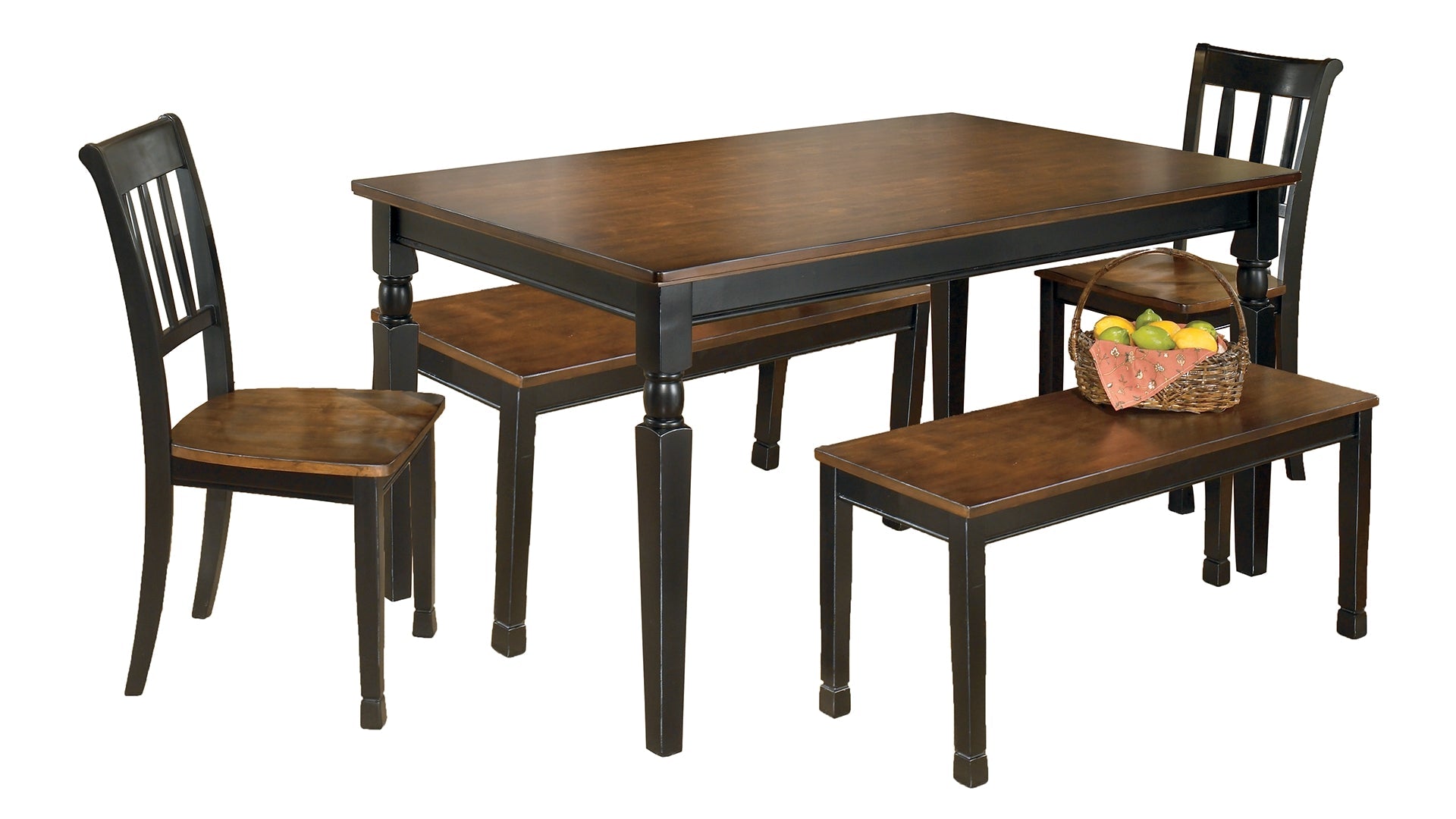 Owingsville Dining Table and 2 Chairs and 2 Benches