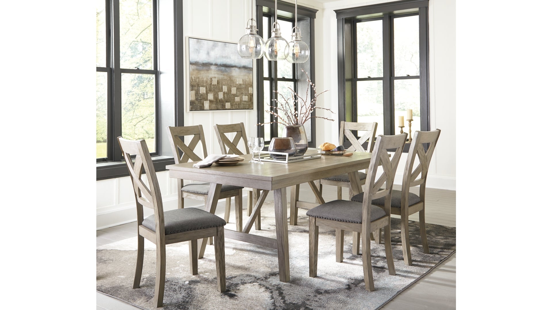 Aldwin Dining Table and 6 Chairs