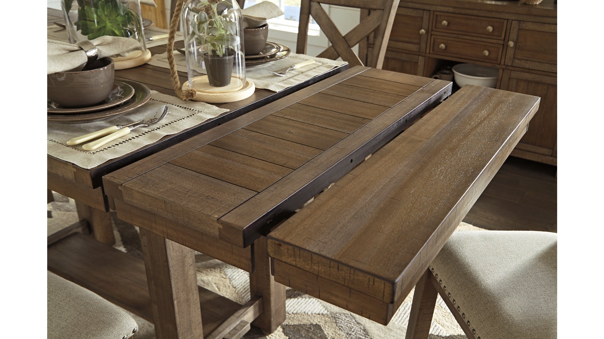 Moriville Counter Height Dining Table and 4 Barstools