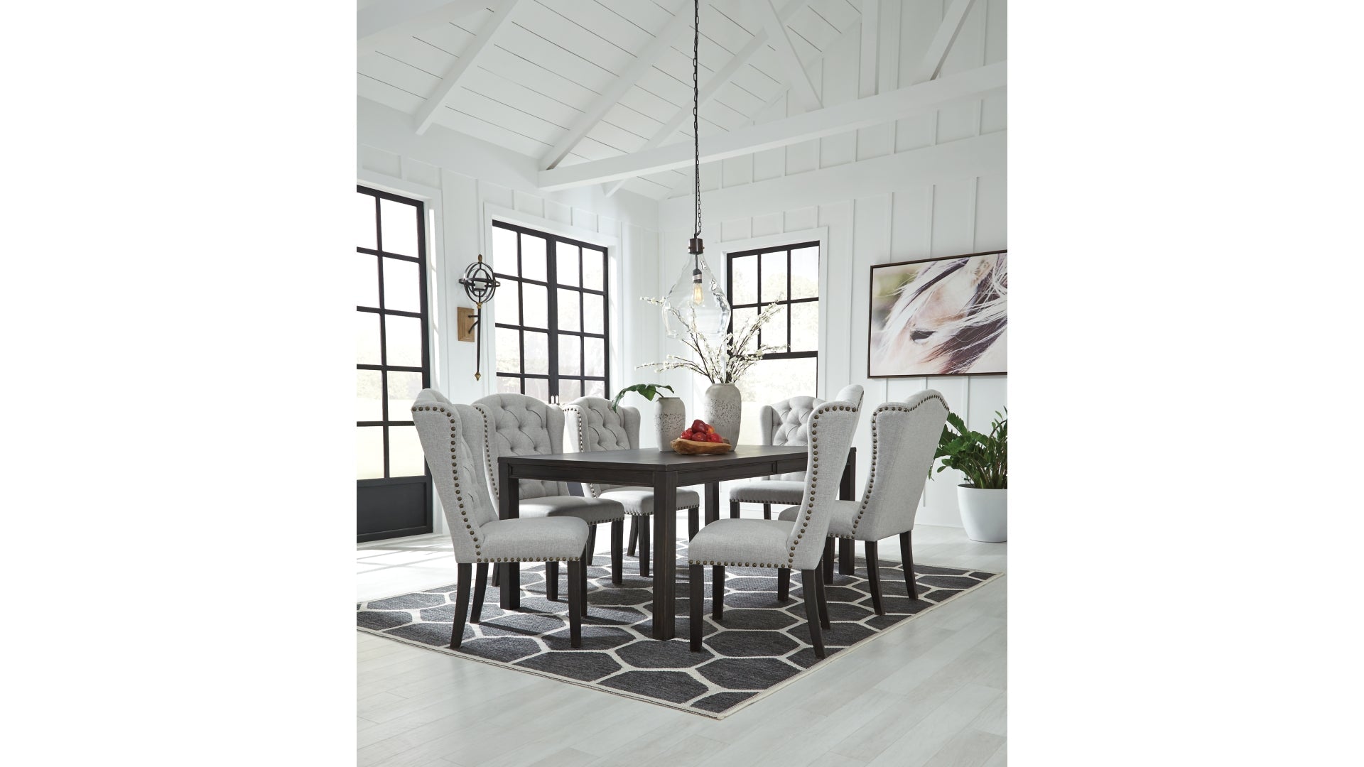 Jeanette Dining Table and 6 Chairs