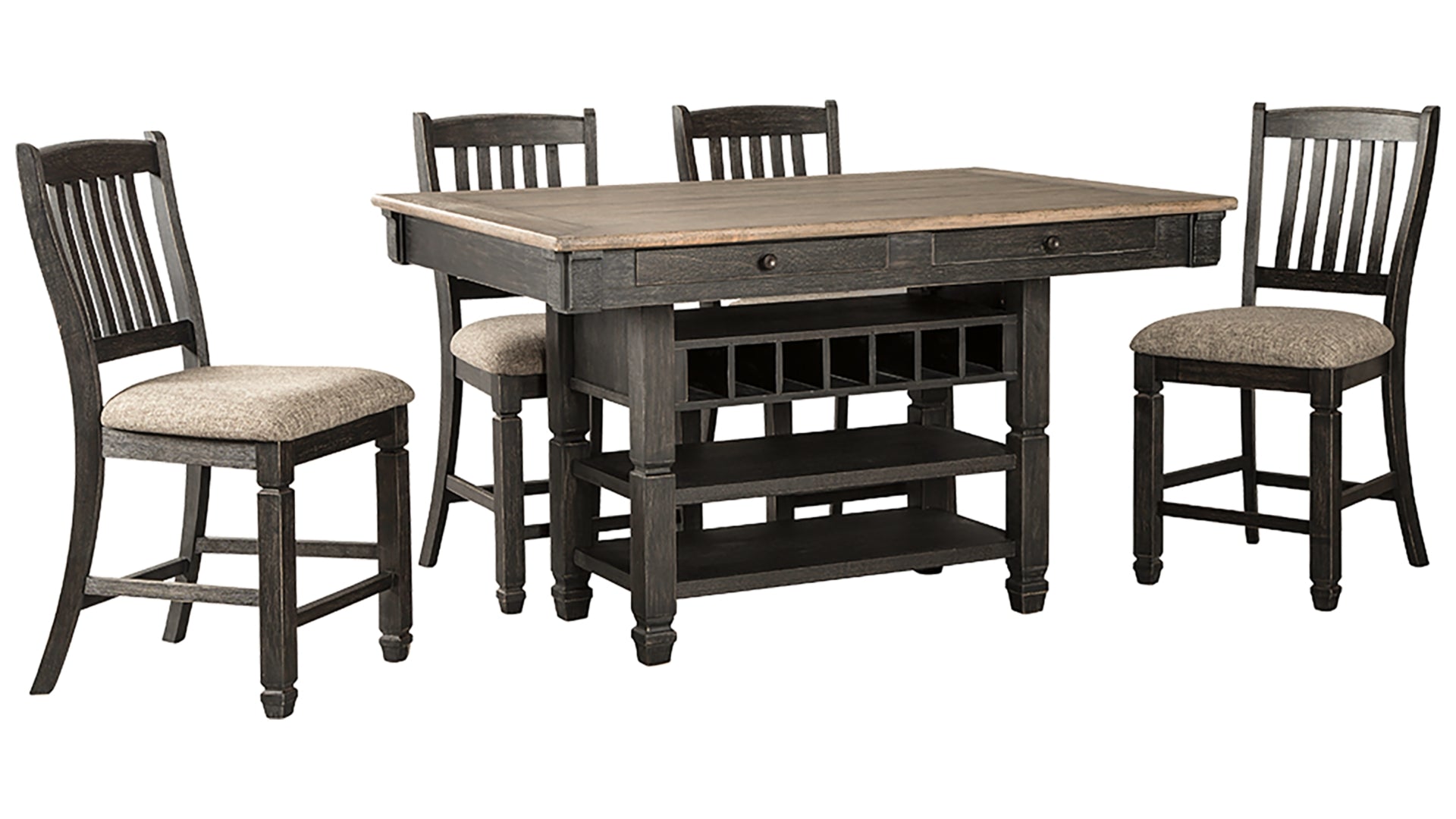 Tyler Creek Counter Height Dining Table and 4 Barstools