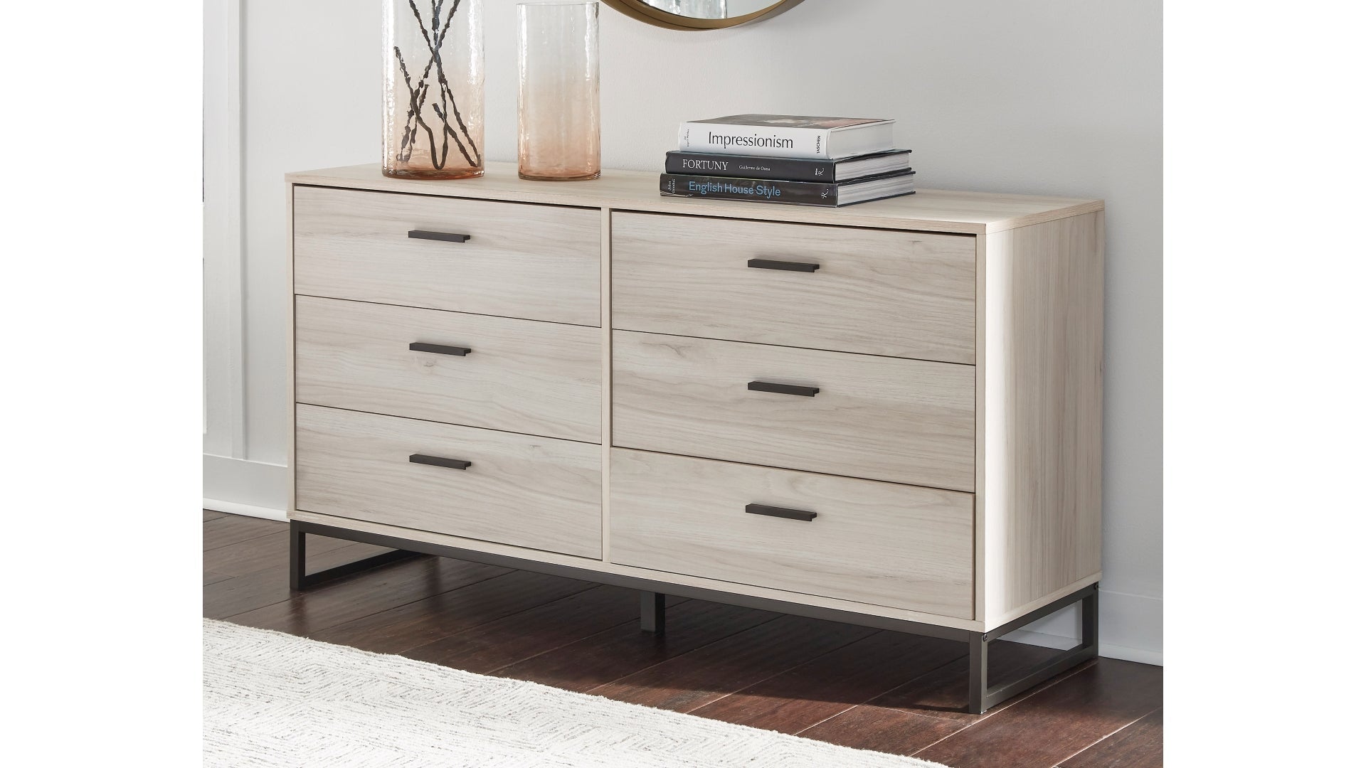 Socalle Queen Panel Headboard Bed with Dresser