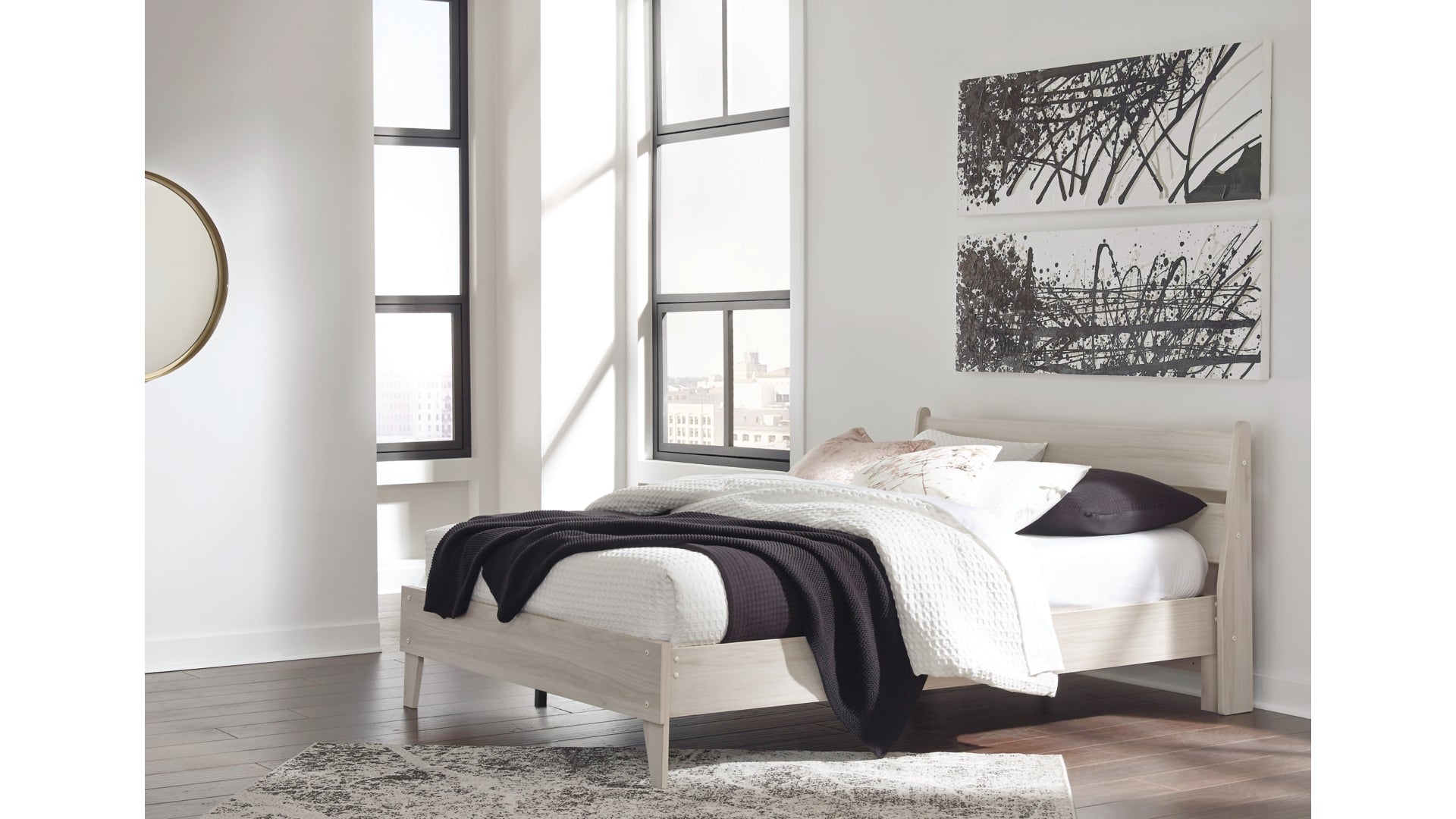 Socalle Queen Panel Headboard Bed with Dresser