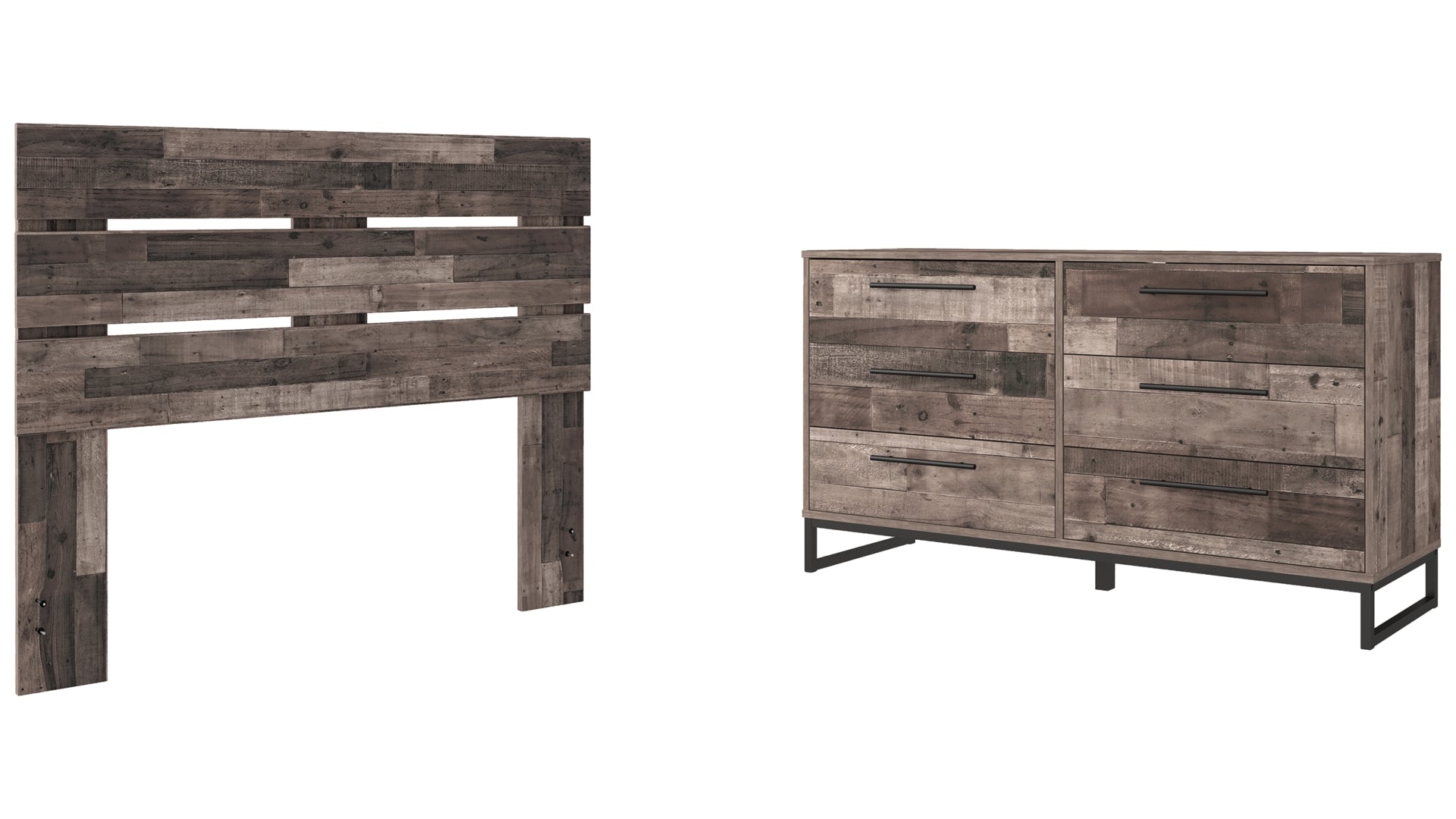 Neilsville Queen Panel Headboard Bed with Dresser