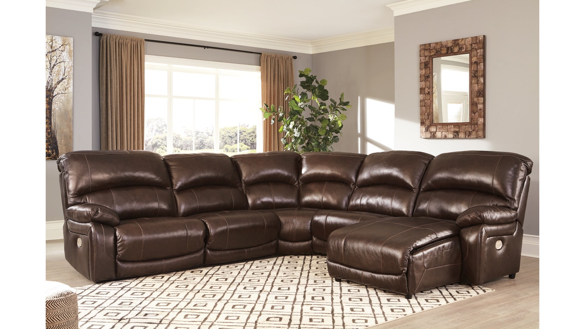Hallstrung 5-Piece Power Reclining Sectional with Chaise