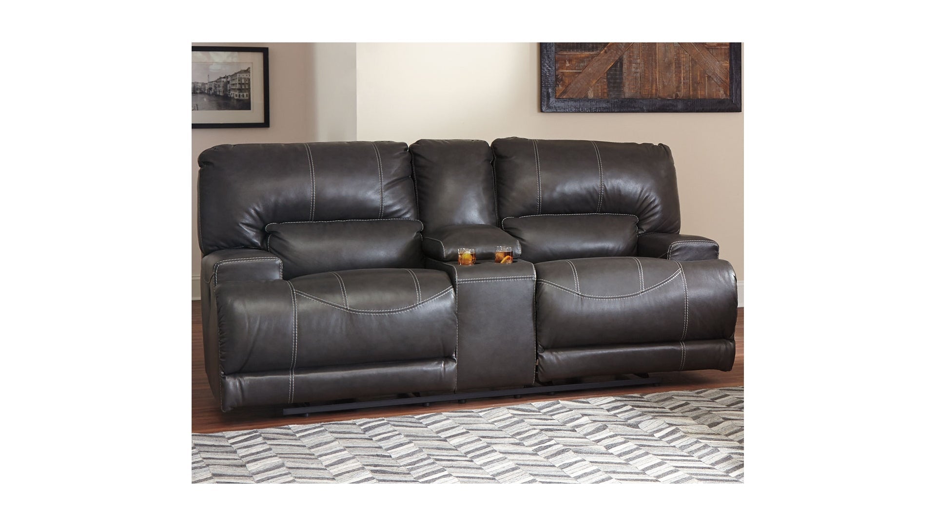 McCaskill Reclining Loveseat with Console