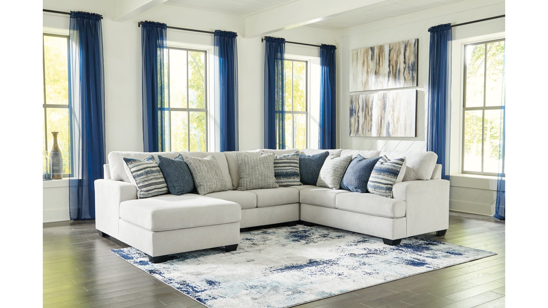 Lowder 4-Piece Sectional with Chaise