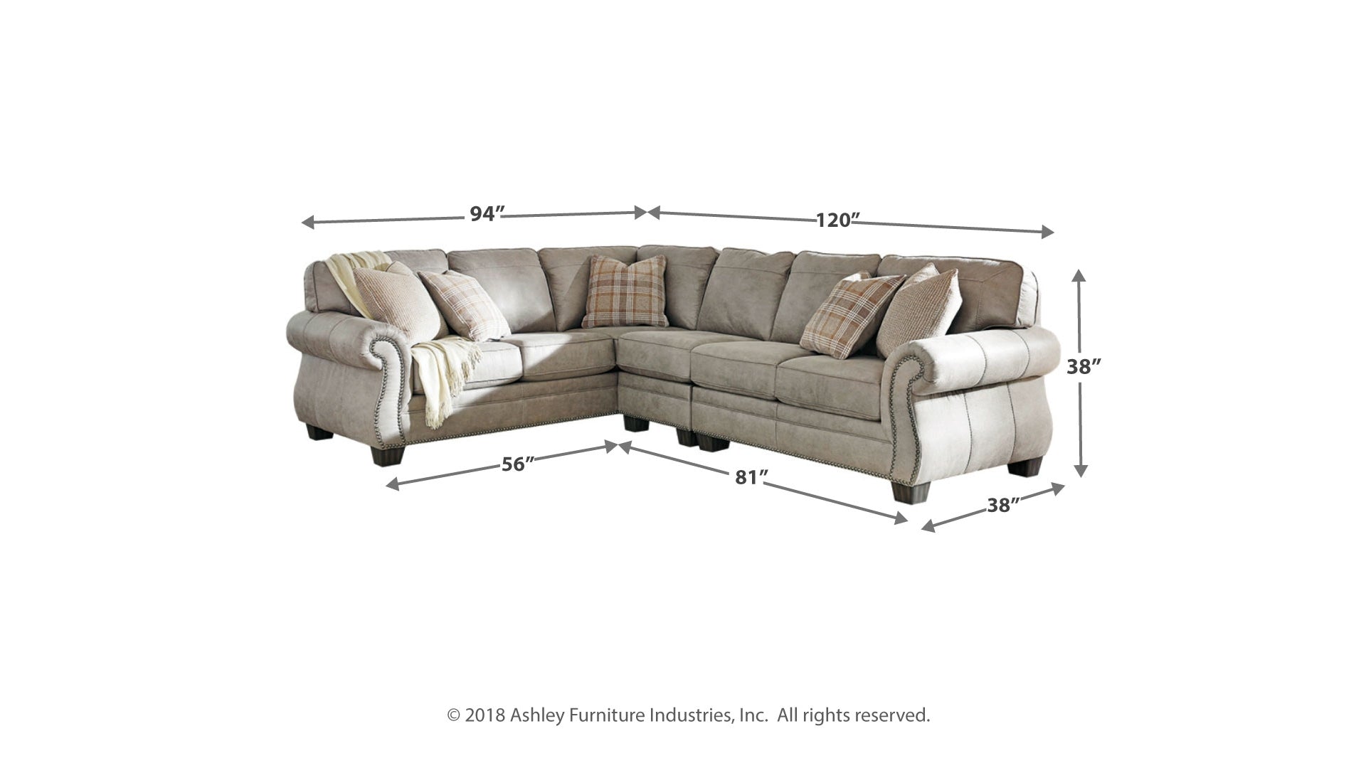 Olsberg 3-Piece Sectional