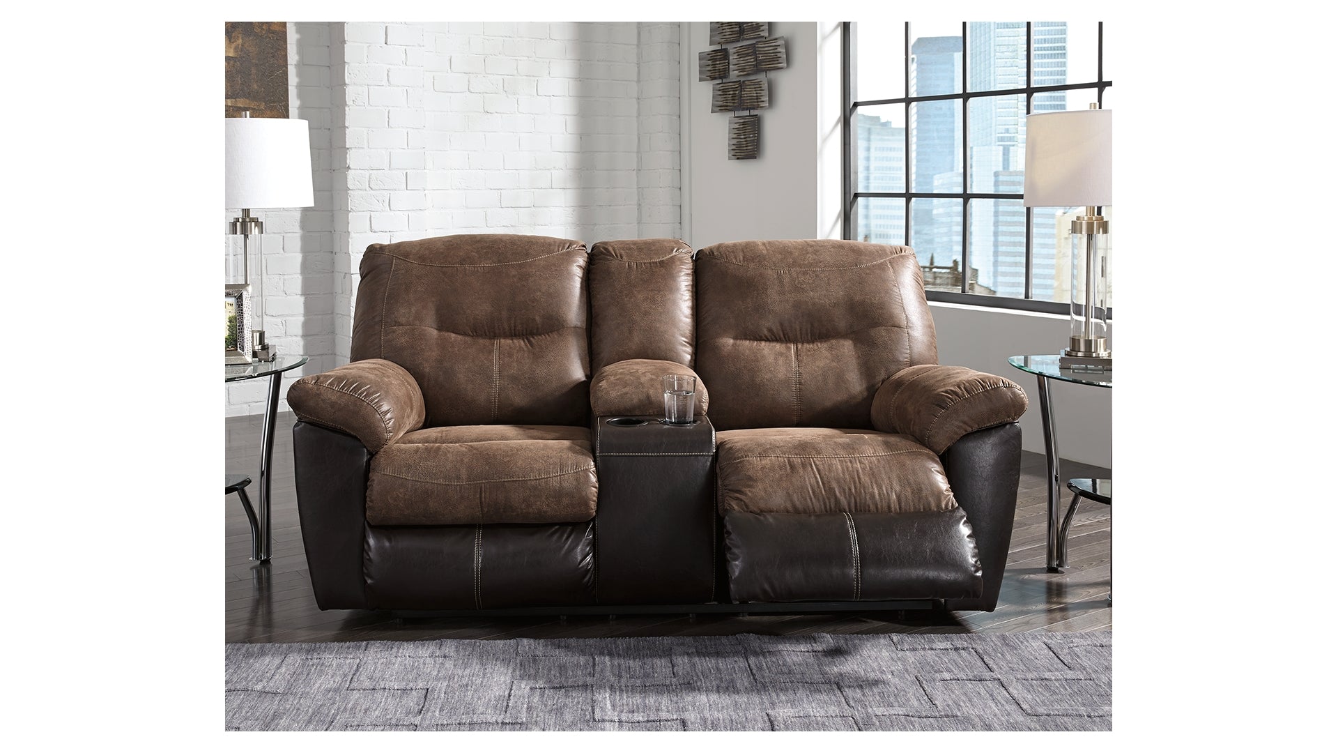 Follett Reclining Loveseat with Console