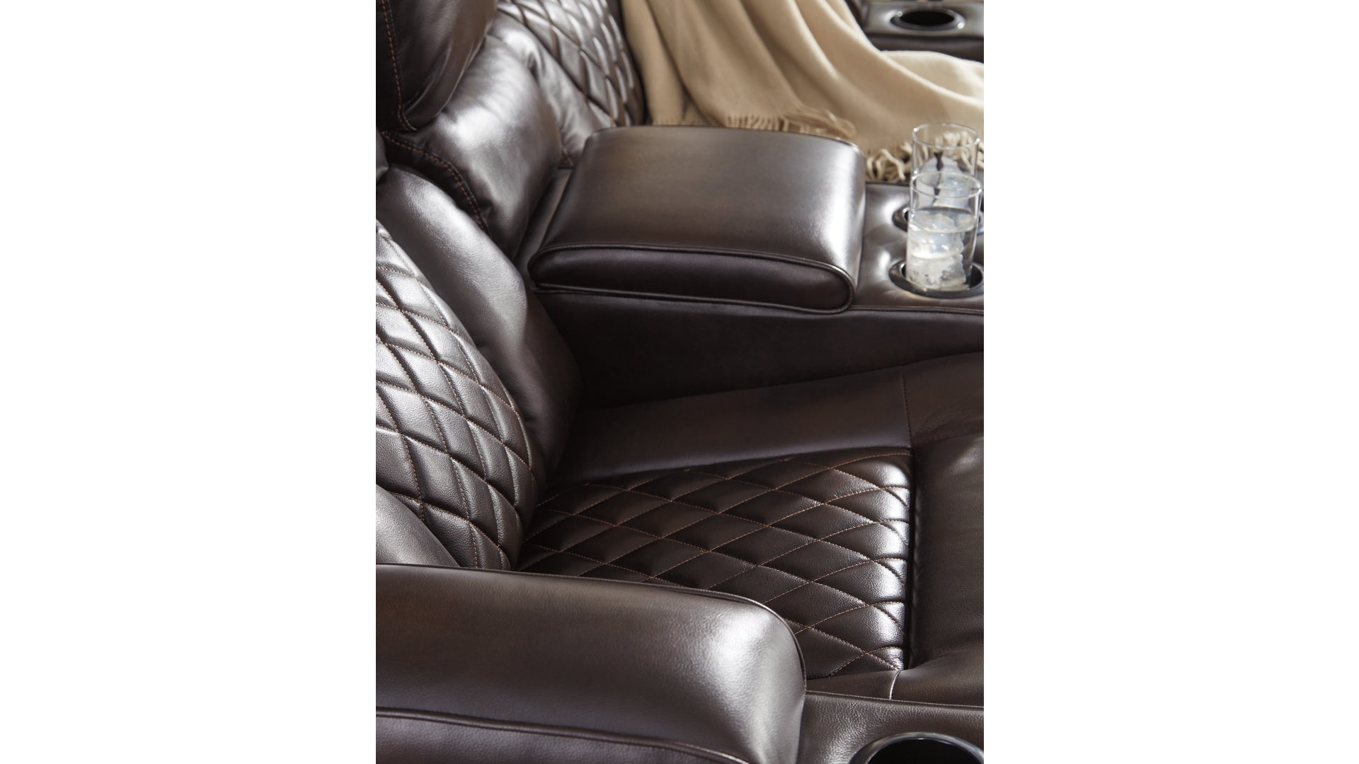 Warnerton Power Reclining Loveseat with Console