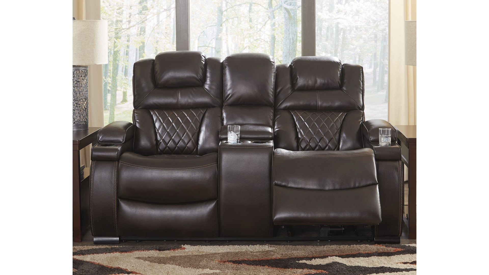 Warnerton Power Reclining Loveseat with Console